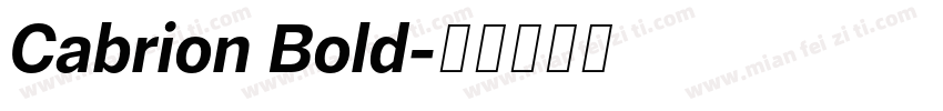 Cabrion Bold字体转换